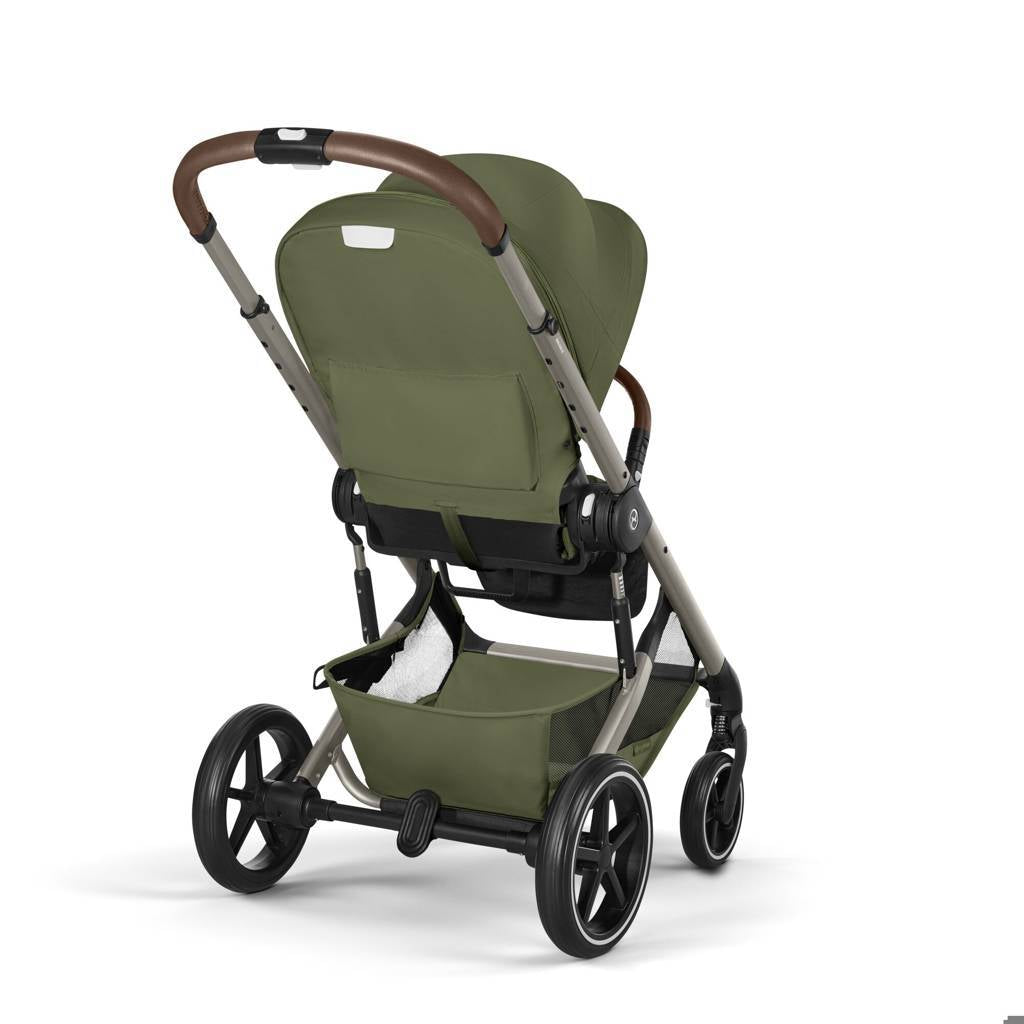 Cybex® Balios S Lux Stroller with Fold Cot 2-in-1 Moss Green (Taupe Frame)