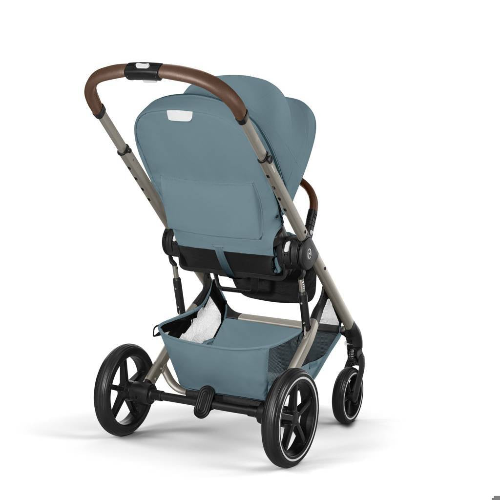 Cybex® Balios S Lux Stroller with Fold Cot 2-in-1 Stormy Blue (Taupe Frame)