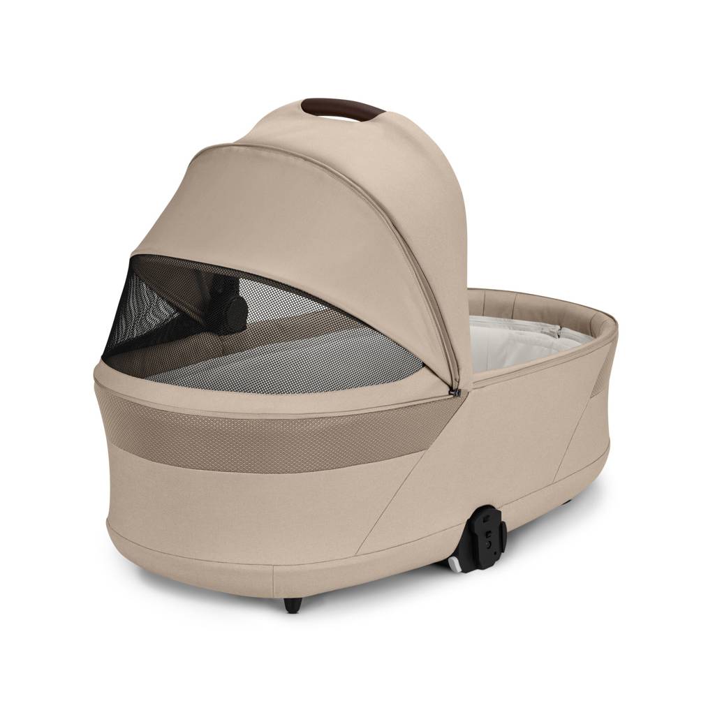 Cybex® Balios™ S Lux 2-in-1 Stroller with Cot S Lux Almond Beige (Taupe Frame)