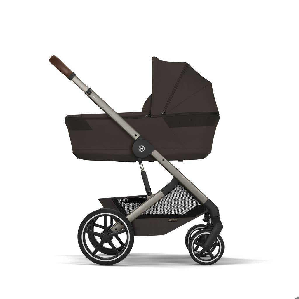 Cybex® Balios S Lux Stroller with Fold Cot 2-in-1 Chocolate Brown (Taupe Frame)