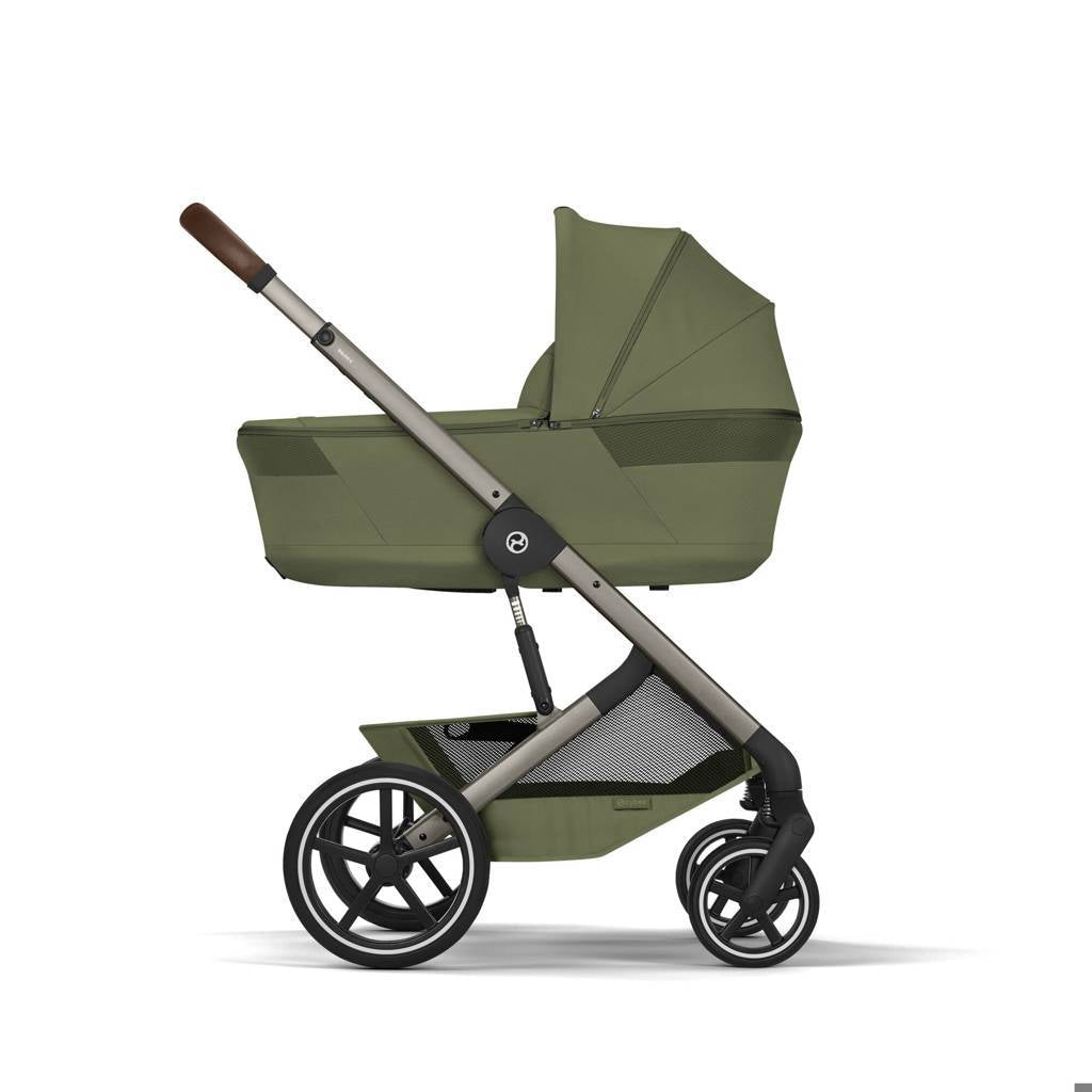 Cybex® Balios S Lux Stroller with Fold Cot 2-in-1 Moss Green (Taupe Frame)