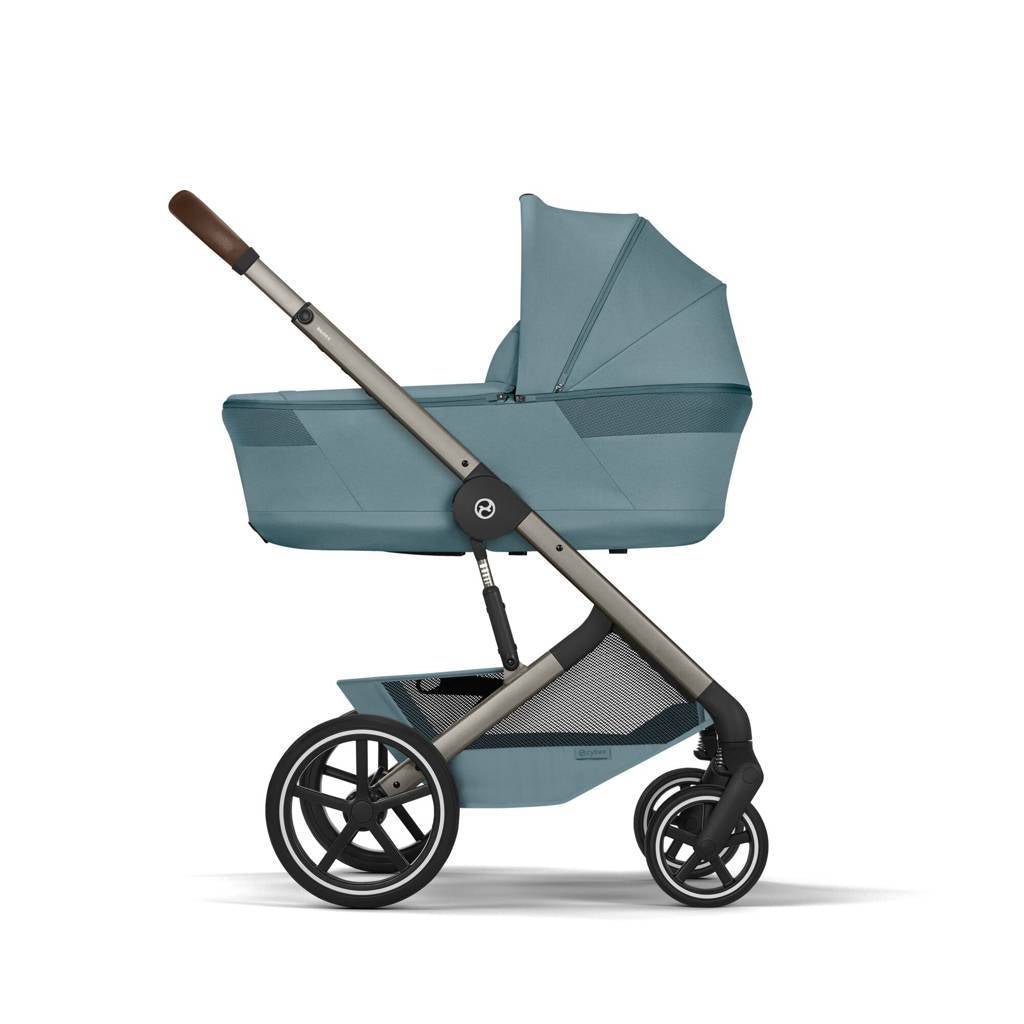 Cybex® Balios S Lux Stroller with Fold Cot 2-in-1 Stormy Blue (Taupe Frame)