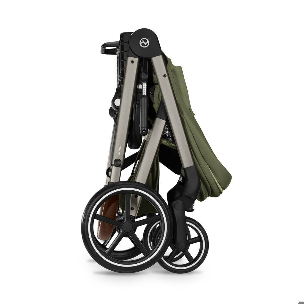 Cybex® Balios S Lux Stroller with Fold Cot 2-in-1 Moss Green (Taupe Frame)