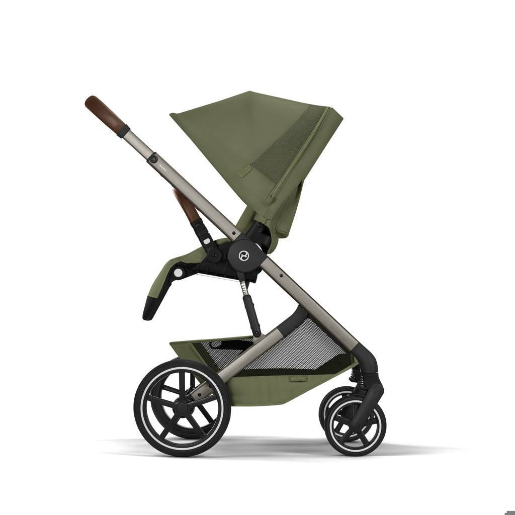 Cybex® Balios S Lux Stroller with Fold Cot 2-in-1 Moss Green (Taupe Frame)