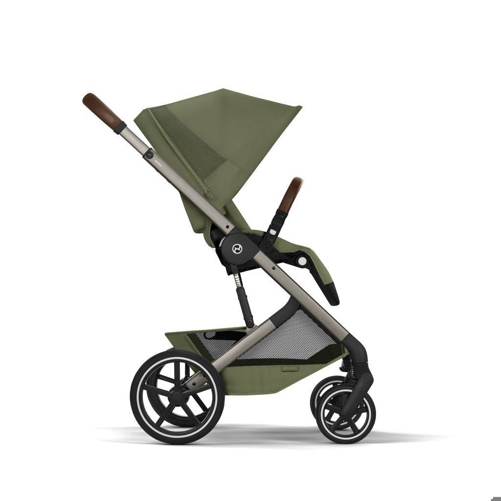Cybex® Balios S Lux Stroller with Fold Cot 2-in-1 Moss Green (Taupe Frame)