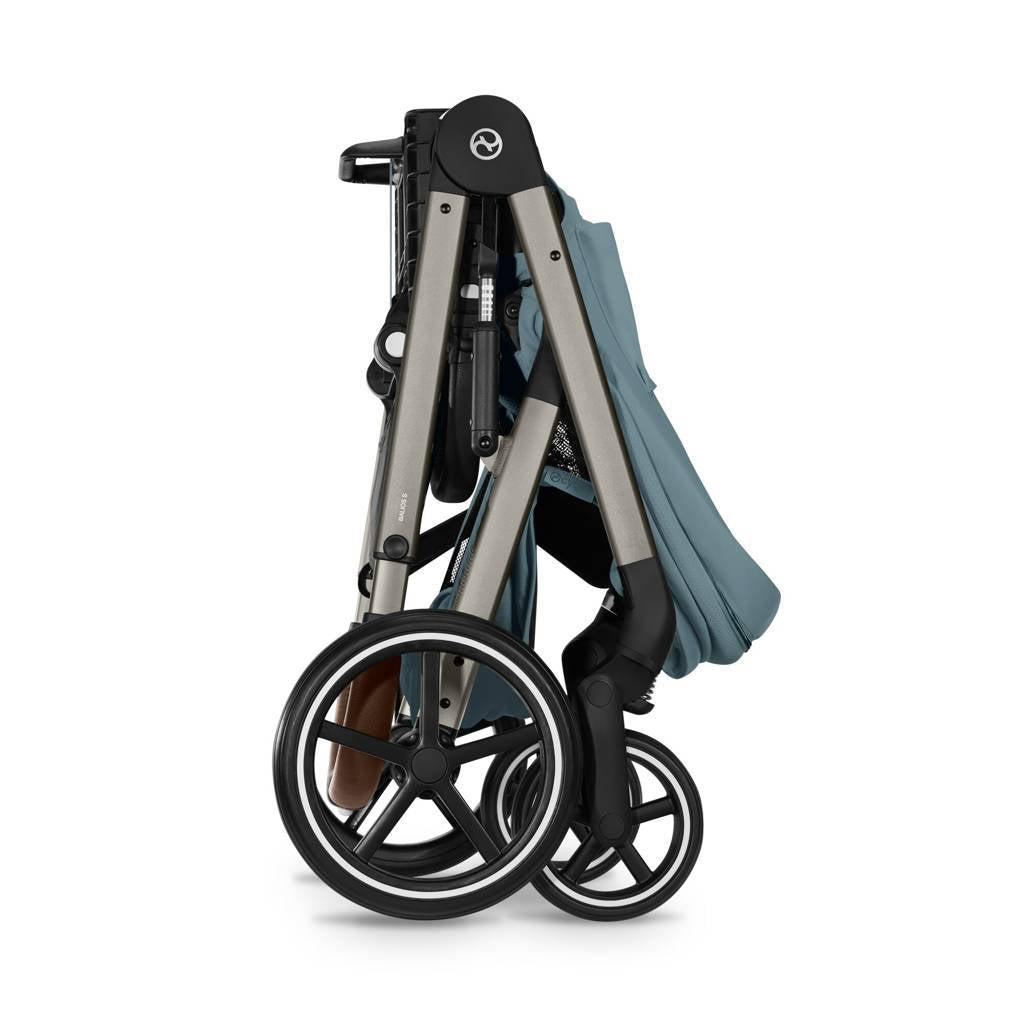 Cybex® Balios S Lux Stroller with Fold Cot 2-in-1 Stormy Blue (Taupe Frame)