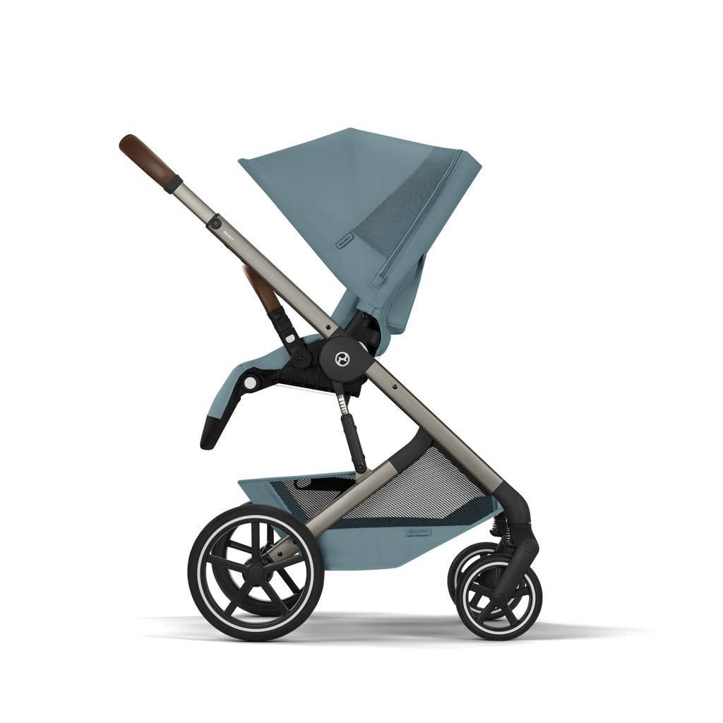 Cybex® Balios S Lux Stroller with Fold Cot 2-in-1 Stormy Blue (Taupe Frame)