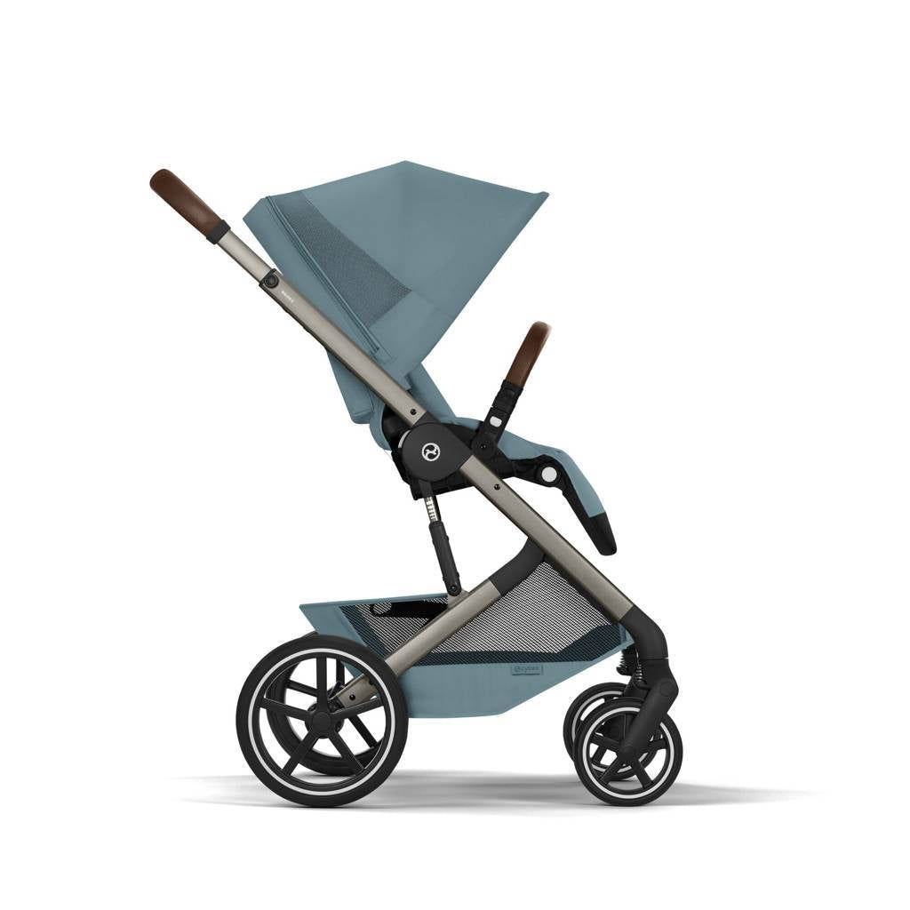 Cybex® Balios S Lux Stroller with Fold Cot 2-in-1 Stormy Blue (Taupe Frame)