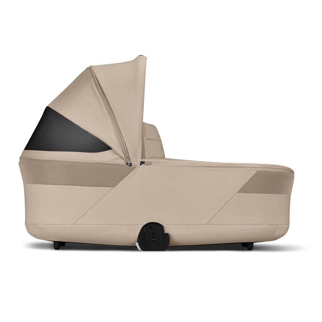 Cybex® Balios™ S Lux 2-in-1 Stroller with Cot S Lux Almond Beige (Taupe Frame)