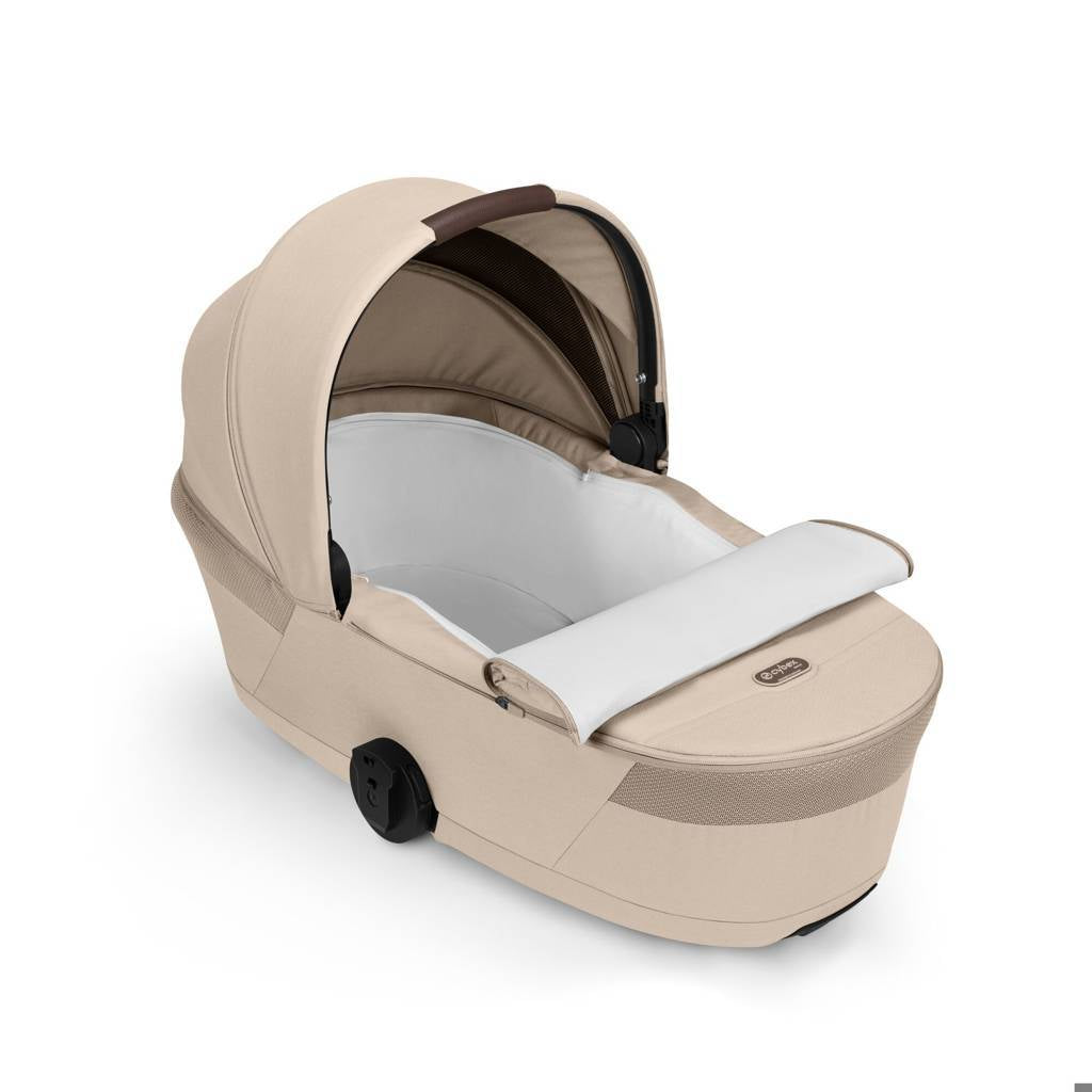 Cybex® Balios S Lux Stroller with Fold Cot 2-in-1 Almond Beige (Taupe Frame)