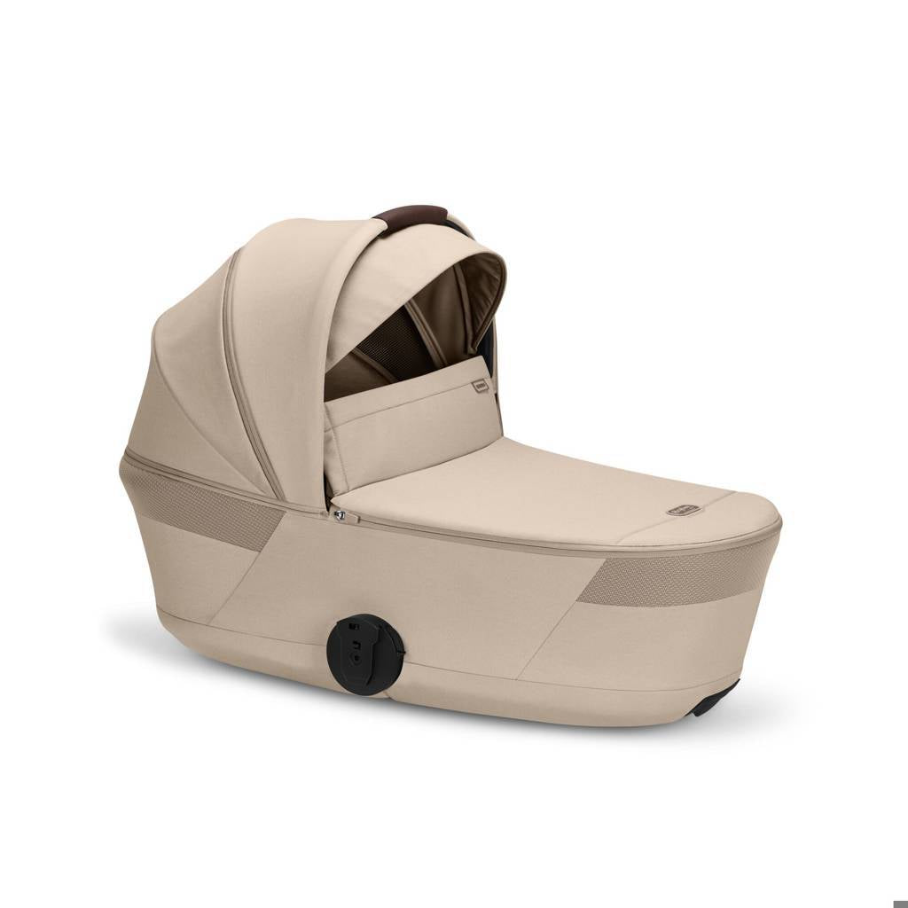 Cybex® Passeggino con cestello pieghevole 3in1 Balios S Lux + Navicella Amya + Seggiolino auto Cloud G3 Almond Beige (+ Parapioggia)