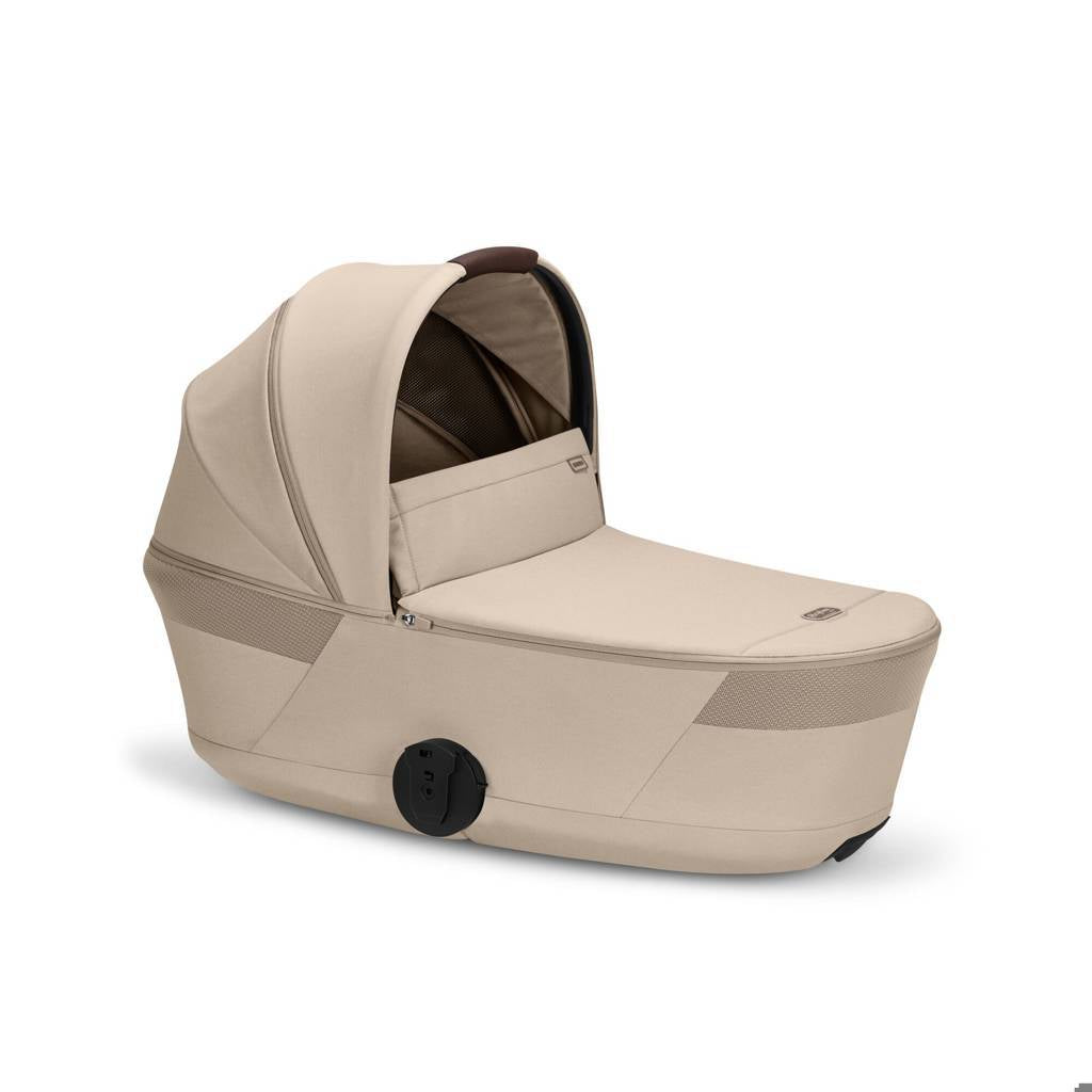 Cybex® Balios S Lux Stroller with Fold Cot 2-in-1 Almond Beige (Taupe Frame)