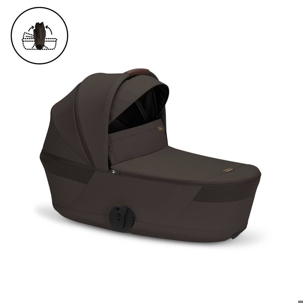 Cybex® Balios S Lux Stroller with Fold Cot 2-in-1 Chocolate Brown (Taupe Frame)