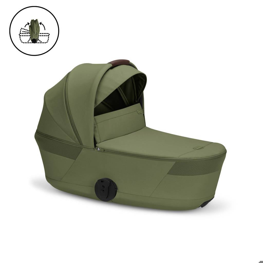 Cybex® Balios S Lux Stroller with Fold Cot 2-in-1 Moss Green (Taupe Frame)