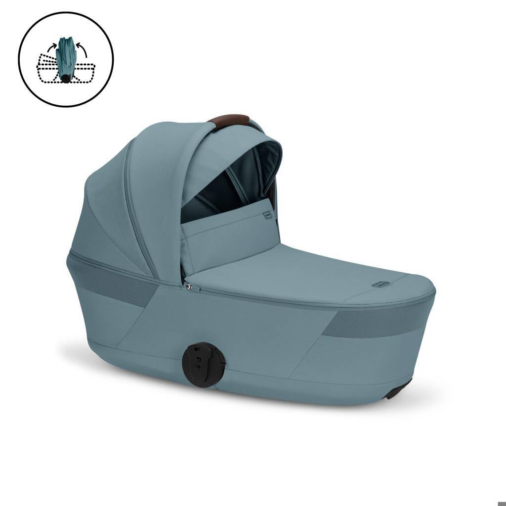Cybex® Balios S Lux Stroller with Fold Cot 2-in-1 Stormy Blue (Taupe Frame)