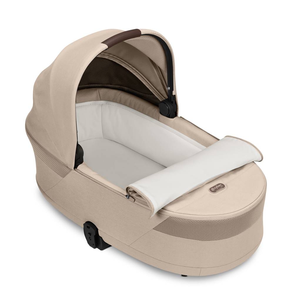 Cybex® Balios™ S Lux 2-in-1 Stroller with Cot S Lux Almond Beige (Taupe Frame)