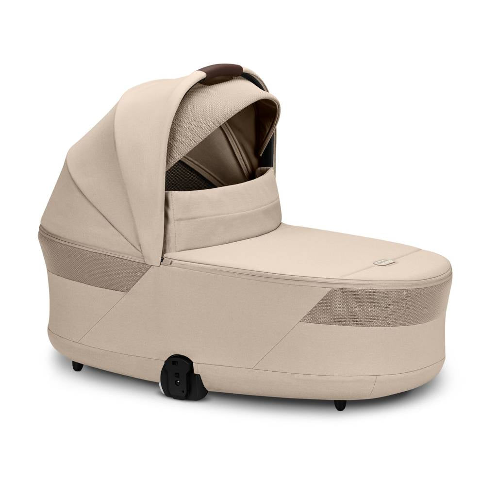 Cybex® Balios™ S Lux 2-in-1 Stroller with Cot S Lux Almond Beige (Taupe Frame)