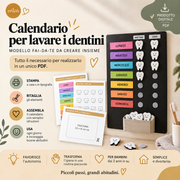 Calendario per lavare i dentini – Modello "Fai da te" per bambini