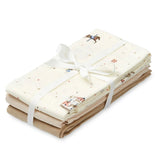 CamCam® Lot de 3 langes en mousseline GOTS Carousel 70x70
