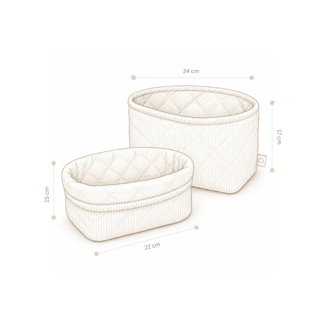CamCam® Panier de rangement matelassé OCS Caprice, lot de 2 – slika 2