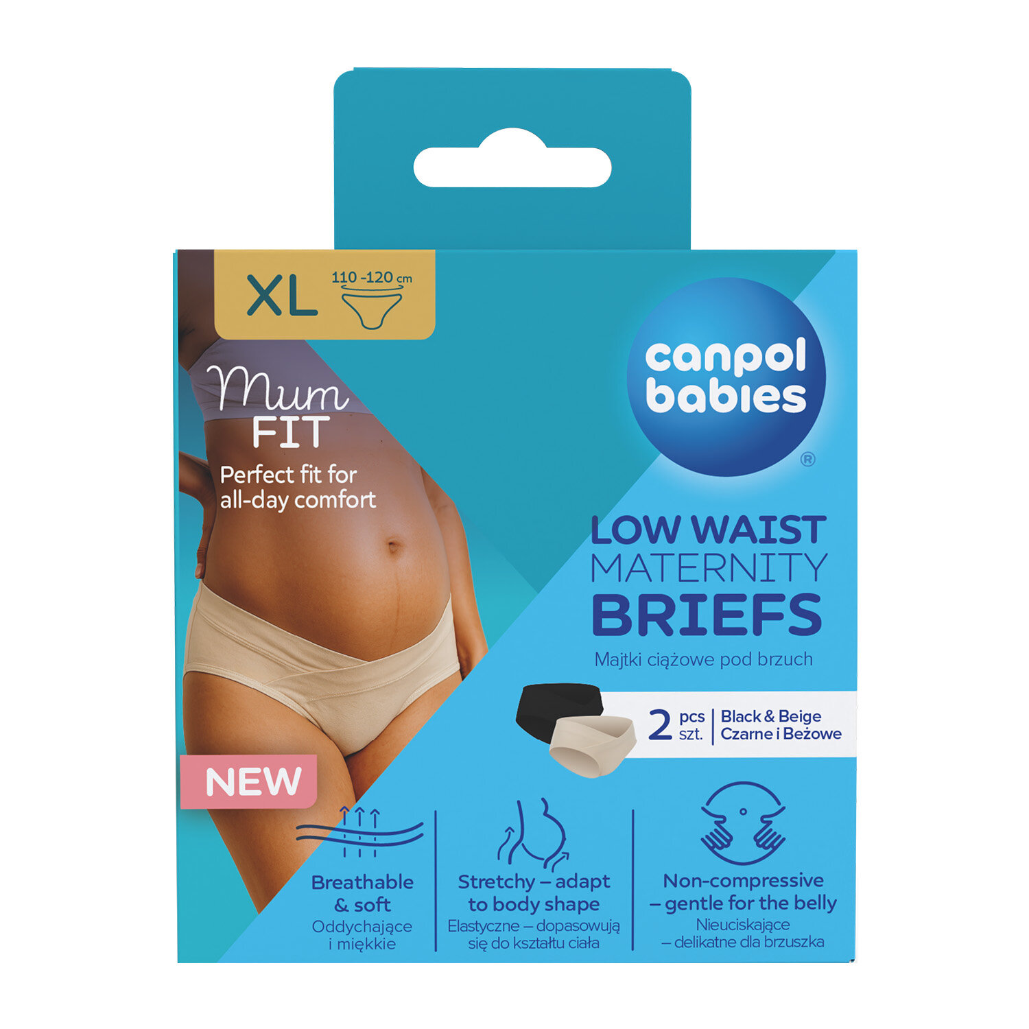 Canpol babies® Culottes de maternité Mum Fit à taille basse 2 pièces
