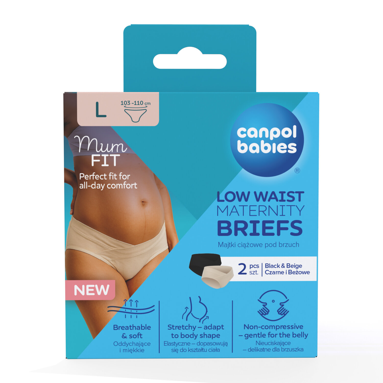 Canpol babies® Culottes de maternité Mum Fit à taille basse 2 pièces