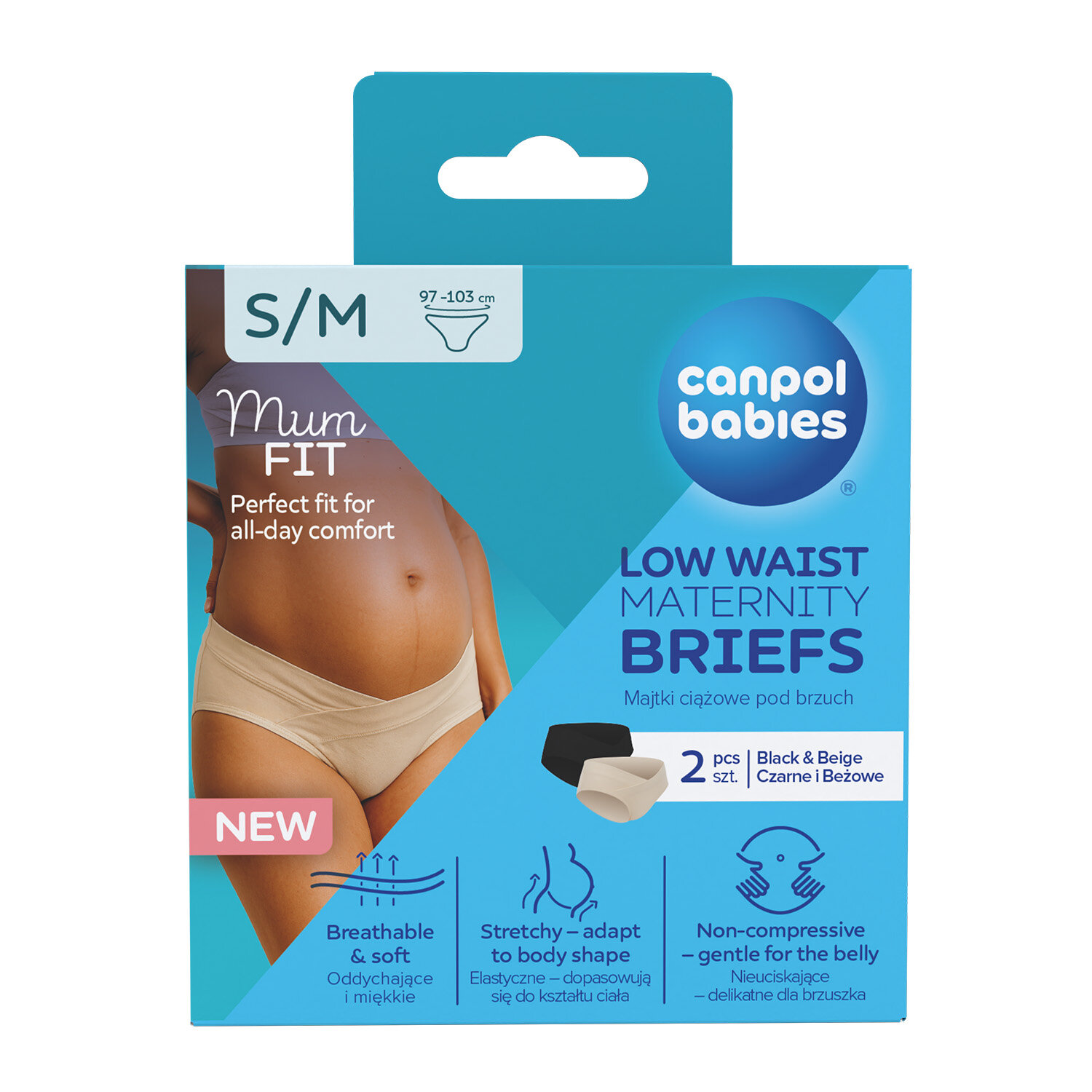 Canpol babies® Culottes de maternité Mum Fit à taille basse 2 pièces