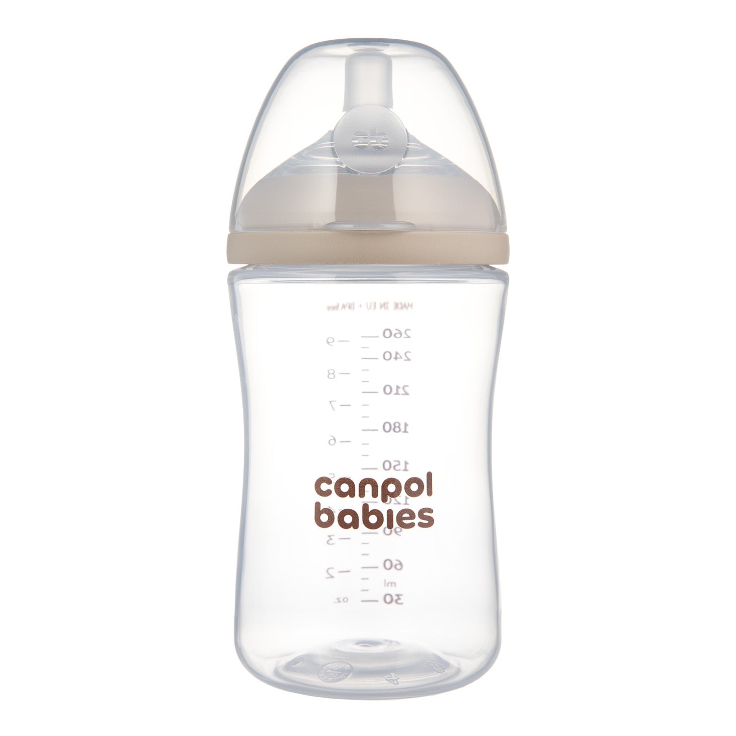 Canpol babies® Anti-colic bottle with dual-flow teat Natural Shape 260ml