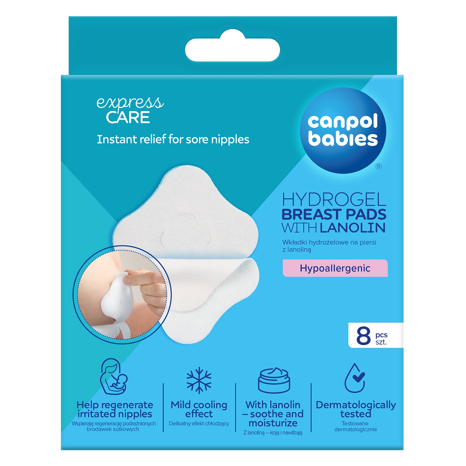 Canpol babies® Hydrogel nursing pads with lanolin 8 pcs