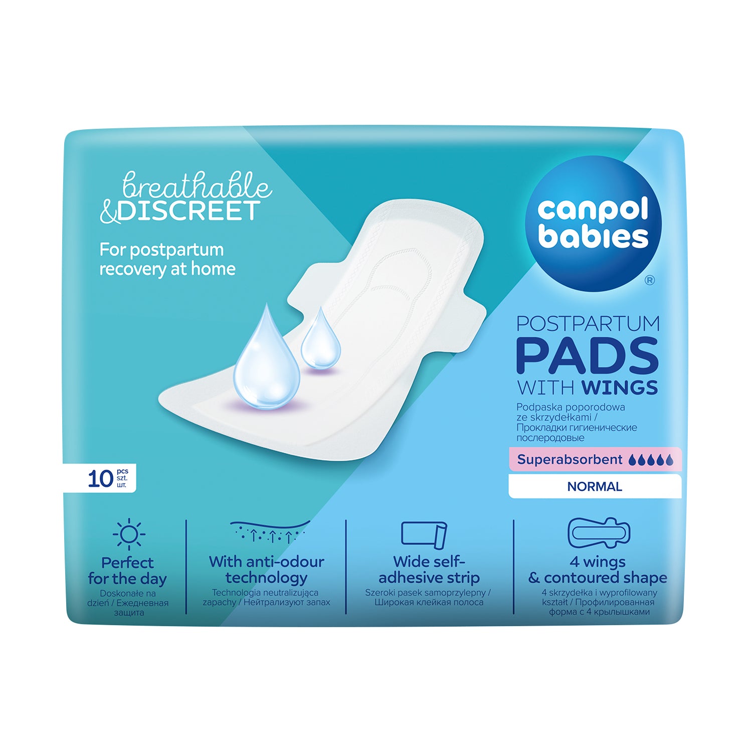 Canpol babies® Higienski poporodni vložki s krilci Day 10 kos