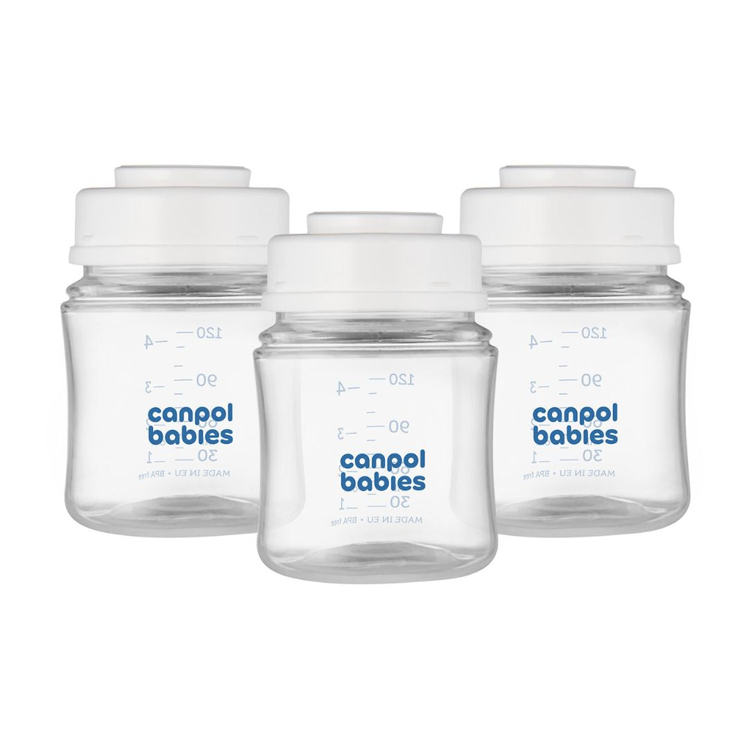 Canpol babies® Ensemble de biberons pour la conservation du lait maternel 3x120ml