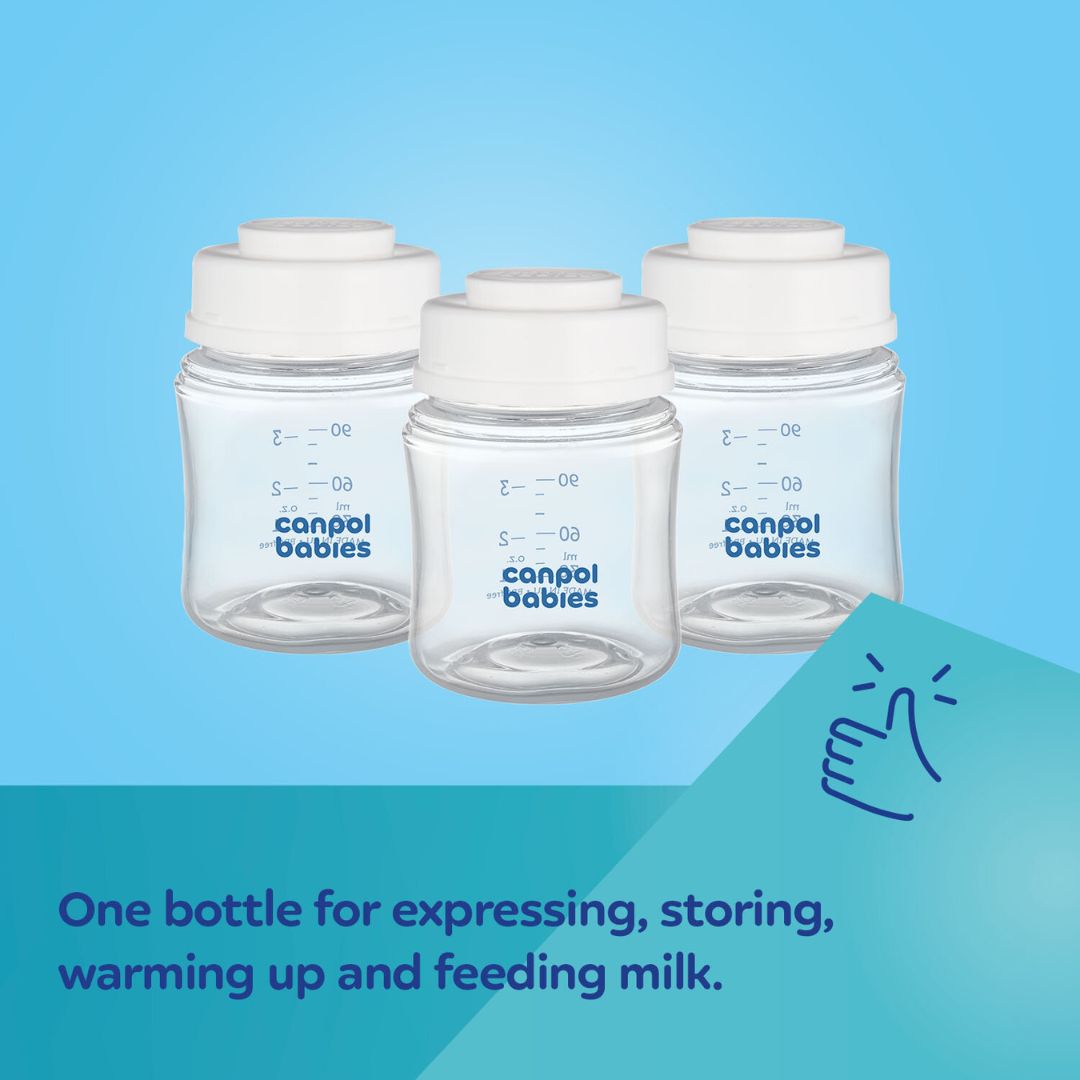 Canpol babies® Ensemble de biberons pour la conservation du lait maternel 3x120ml