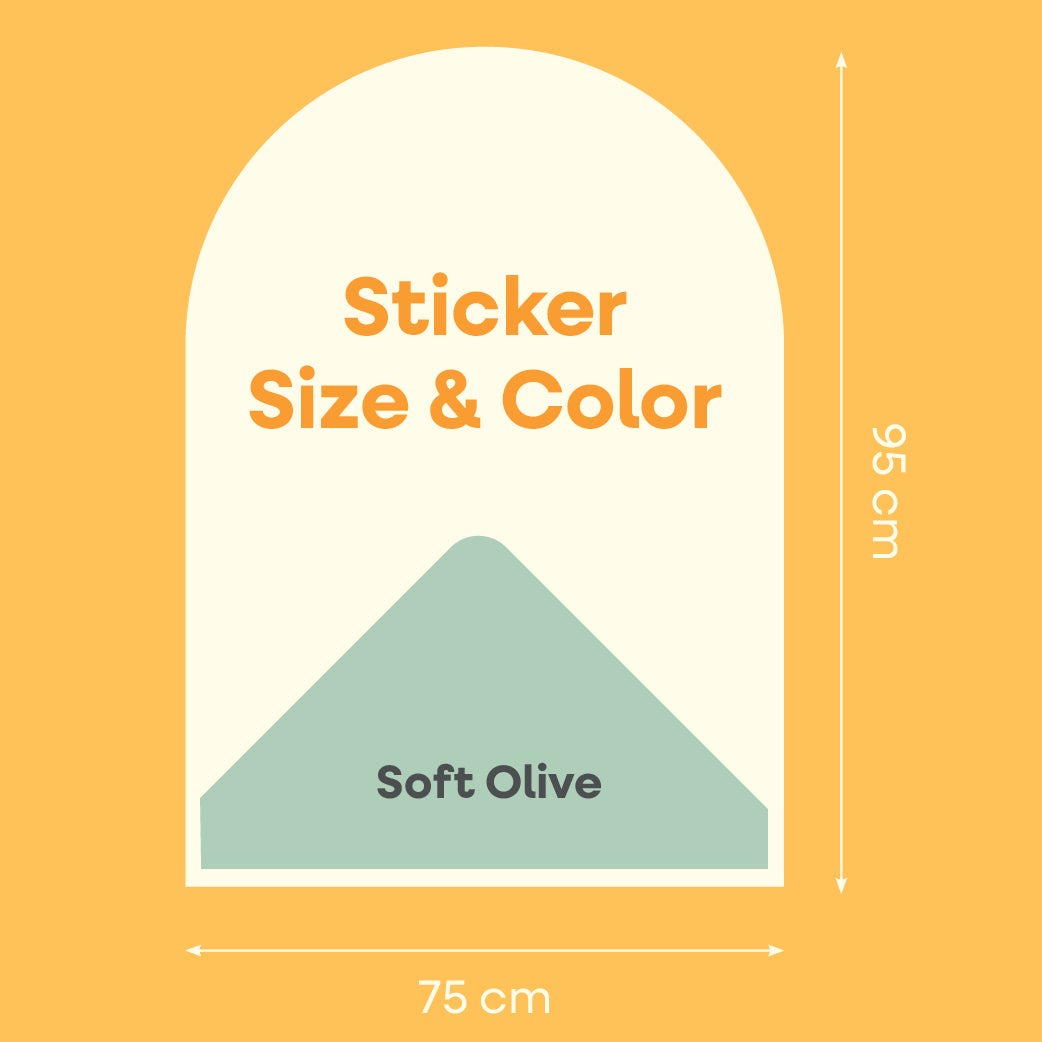 Cleverclixx® Magnetna stenska nalepka 95x75 cm Soft Olive