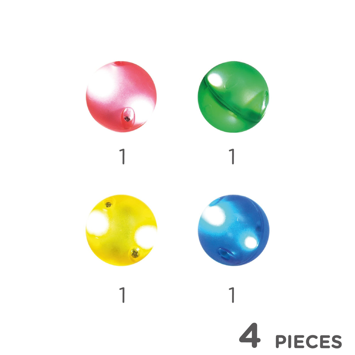 Cleverclixx® Glowing Balls 4 pack