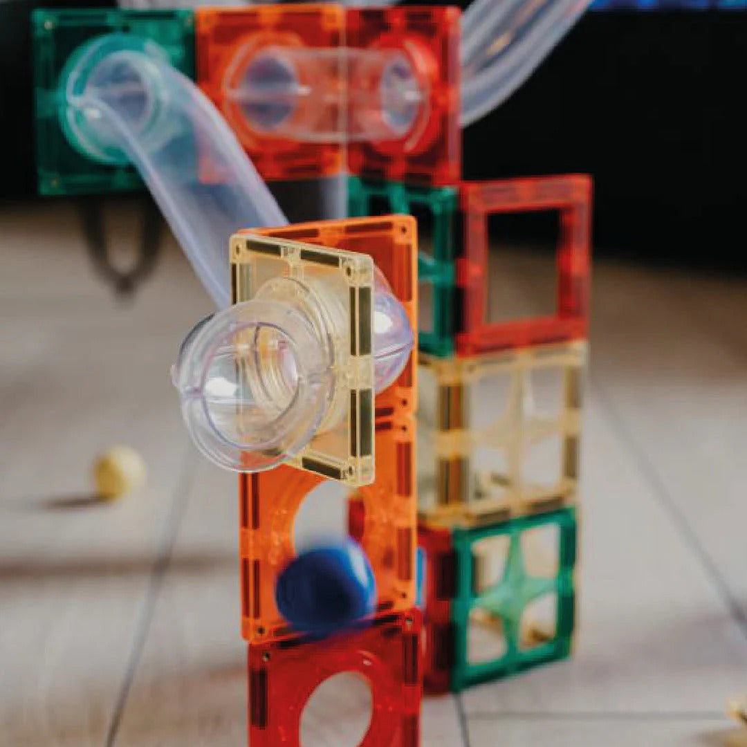 Cleverclixx® Magnetne ploščice Ball Run Compact Pack Intense 60 kos Cleverclixx