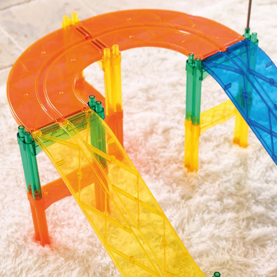 Cleverclixx® Magnetne ploščice Race Track Intense 65 kos Cleverclixx