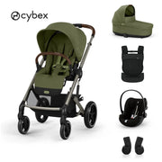 Cybex® Otroški voziček 3v1 Balios S Lux + Nosilka Amya + Avtosedež Cloud G Moss Green Cybex