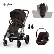Poussette 3 en 1 avec nacelle pliable Cybex® Balios S Lux + Siège auto Cloud G3 Chocolate Brown