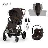 Cybex® 3-in-1 Baby Stroller with Foldable Basket Balios S Lux + Cloud G3 Car Seat Chocolate Brown (+ Rain Cover)