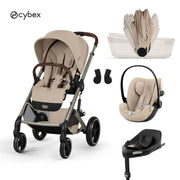 Cybex® Passeggino con navicella pieghevole 4in1 Balios S Lux + Seggiolino auto Cloud G3 + Base IsoFix G3 Almond Beige