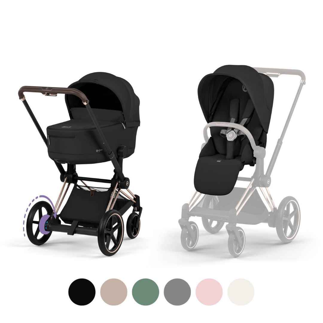 Cybex Platinum® e-Priam™ 2-in-1 Stroller with Foldable Carry Cot