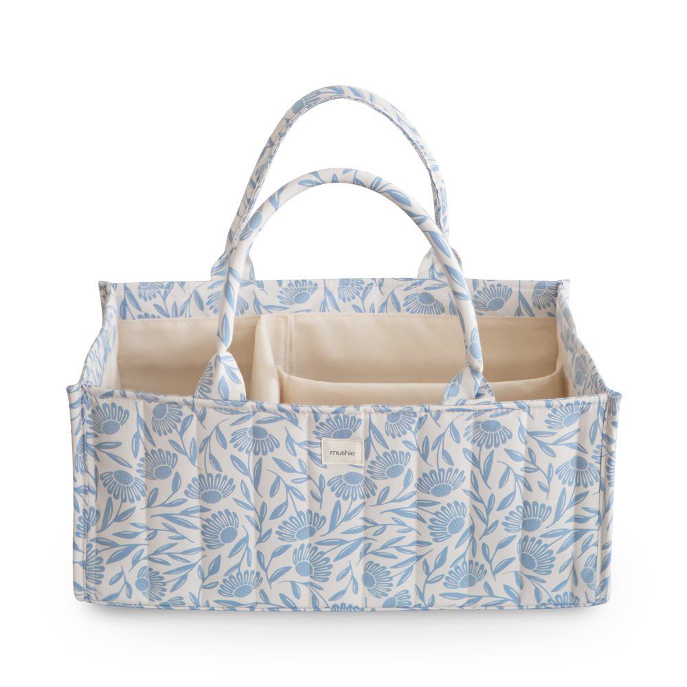 Mushie® Organizator za pleničke Blue Flowers Mushie