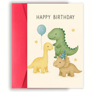 Felicitare cu plic 10x15cm Happy Birthday Dinos OTHR