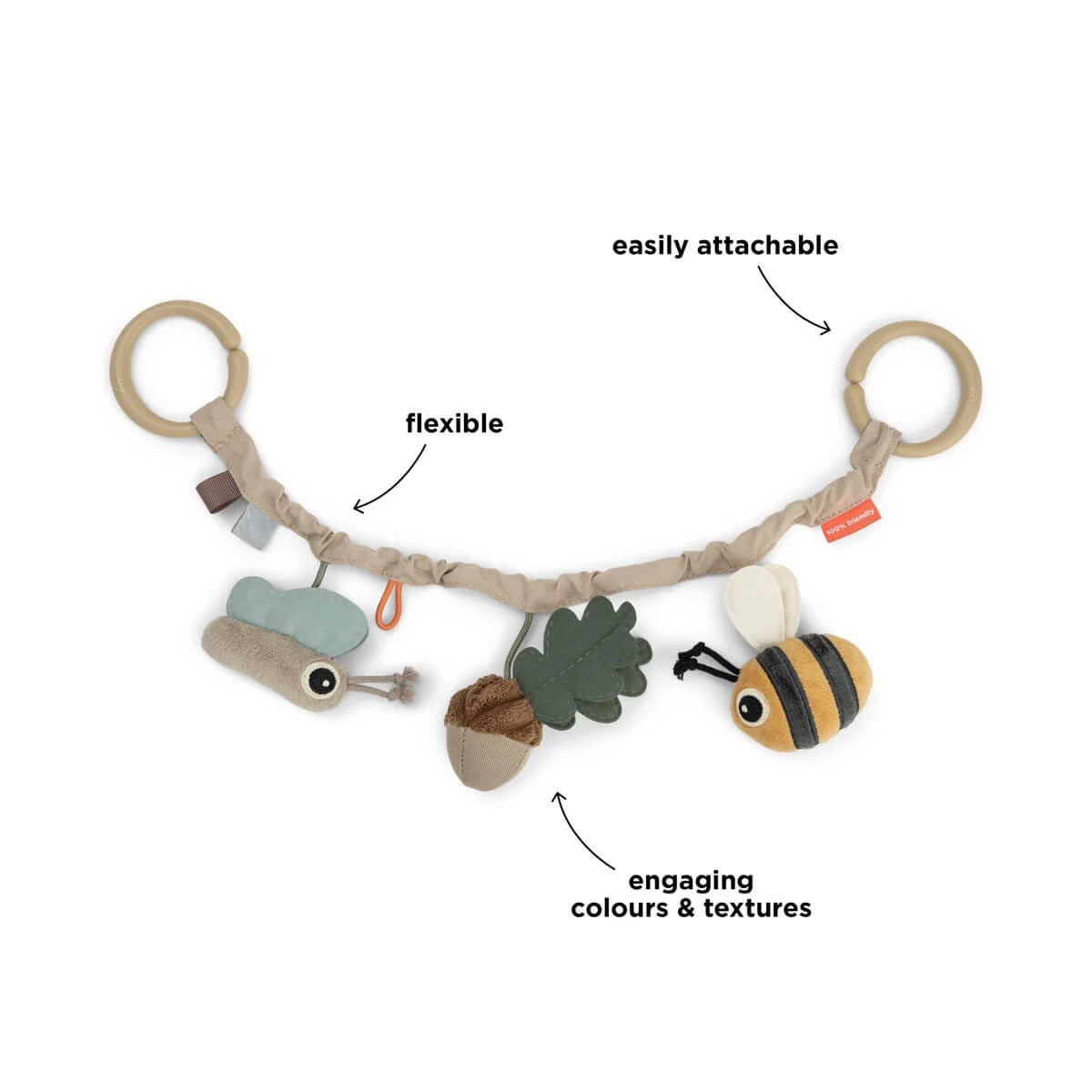 Done by Deer® Giocattolo per passeggino Tiny trails Sand – slika 5