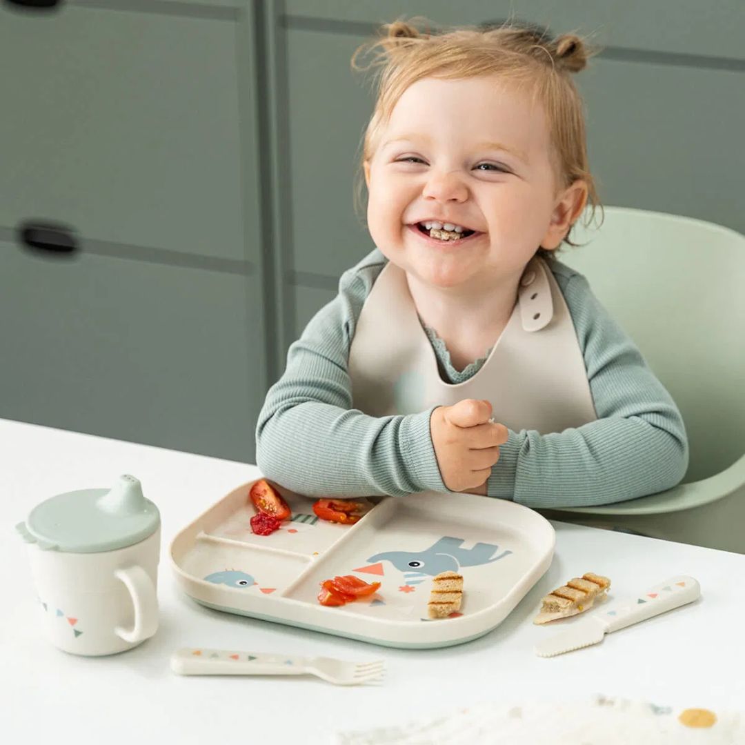 Done by Deer® Jedilni pribor Foodie Celebration Sand Done by Deer