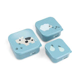 Done by Deer® Snack box set Tiny farm Blue