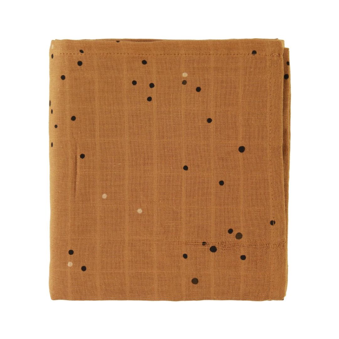 Done by Deer® Set di fasce per neonati Dreamy dots Mustard 120x120