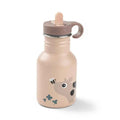 Done by Deer® Kovová lahvička se slamkou Tiny farm Powder 350 ml