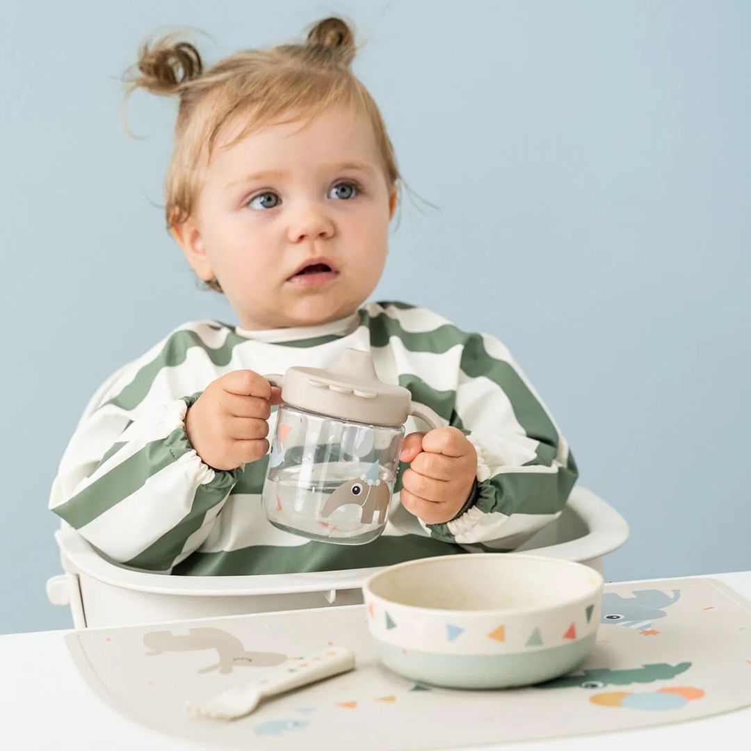 Done by Deer® Lonček s pokrovčkom in ročaji Celebration Sand Done by Deer