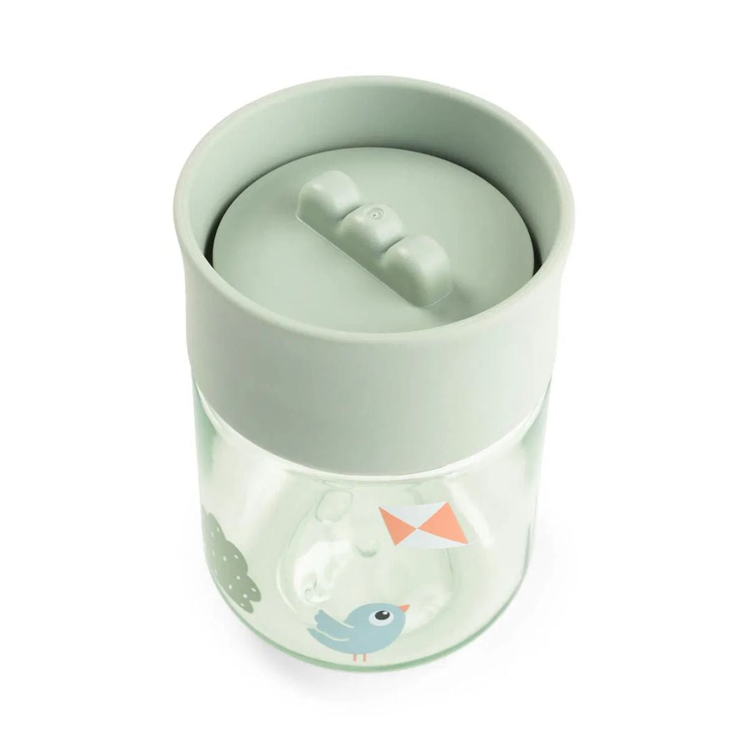 Done by Deer® Lonček za učenje pitja 360° Playground Green Done by Deer